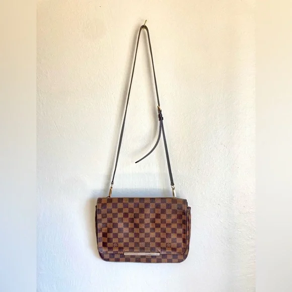 Authentic LOUIS VUITTON Damier Ebene Hoxton GM Shoulder Bag Brown (Made in USA) - Picture 7 of 16